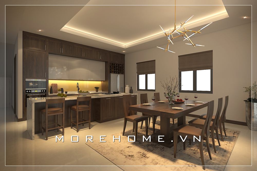 Mẫu bàn ăn chung cư đẹp, hiện đại